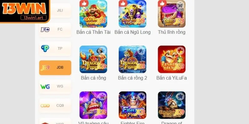 ban ca 13win nha phat hanh jdb Nhà phát hành JDB