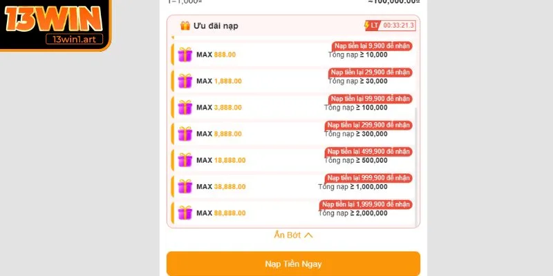 Nạp rút tiền nhanh chóng