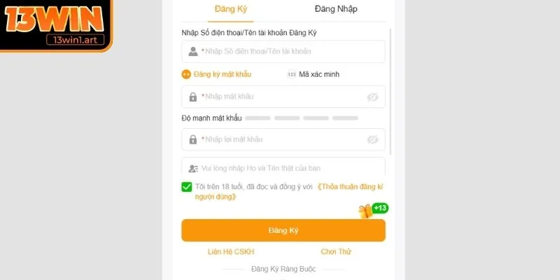lien he 13win huóng dãn dang ký Hướng dẫn đăng ký