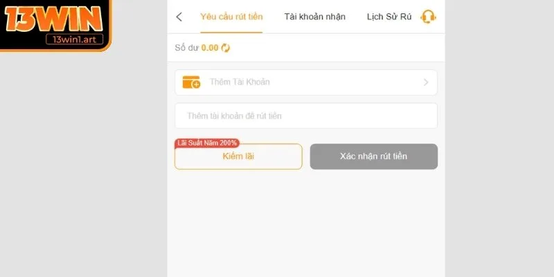 Bổ sung thông tin rút tiền 13WIN